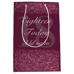Personalised special birthday gift bag 18th