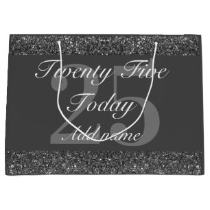 Personalised special birthday gift bag 25th