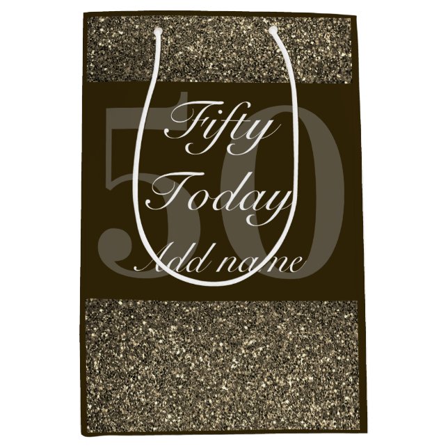 Personalised special birthday gift bag 50th (Front)