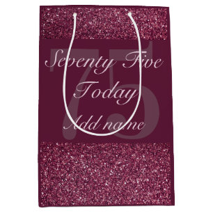 Personalised special birthday gift bag 75th