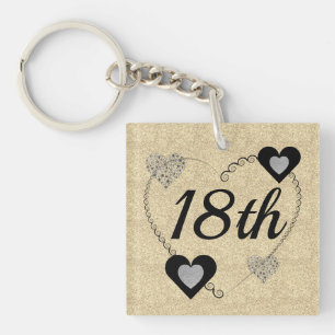 Personalised special birthday key ring 18th