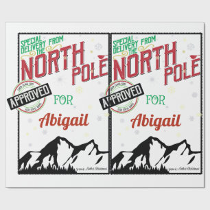 Personalised Special Delivery From The North Pole Wrapping Paper