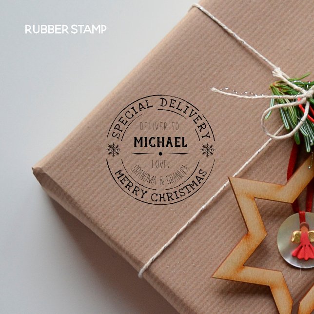 Personalised Special Delivery Grandparents Gift Self-inking Stamp (Creator Uploaded)