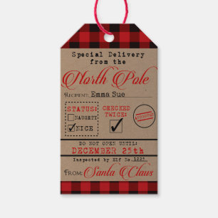 Personalised Special Delivery Santa Claus Gift Tags