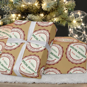 Personalised Special Delivery Santa's Workshop Wrapping Paper