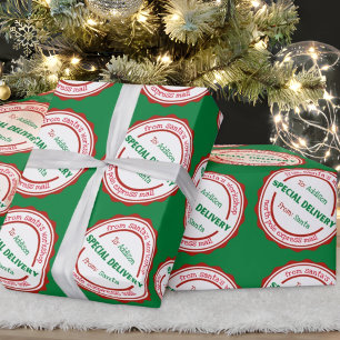 Personalised Special Delivery Santa's Workshop Wrapping Paper