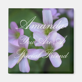 Personalised Special Friend Purple Flowers Magnet