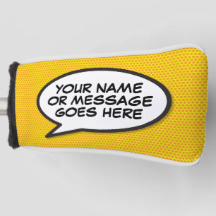 Personalised Speech Bubble Comic Book Golf Head Cover