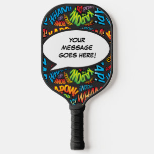 Personalised Speech Bubble Funny Cool Comic Book Pickleball Paddle