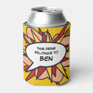 Personalised Speech Bubble Funny Modern Cool Can Cooler