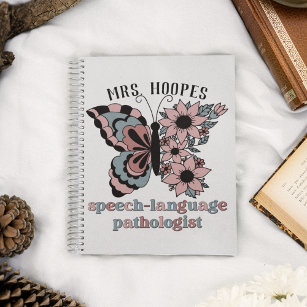 Personalised Speech-Language Pathologist Butterfly Notebook