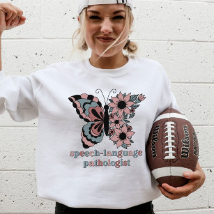 Personalised Speech-Language Pathologist Butterfly Sweatshirt