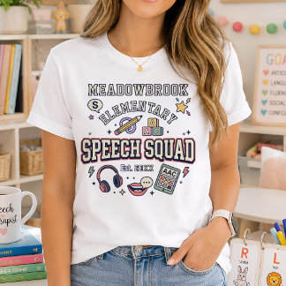 Personalised Speech Squad School SLP T-Shirt