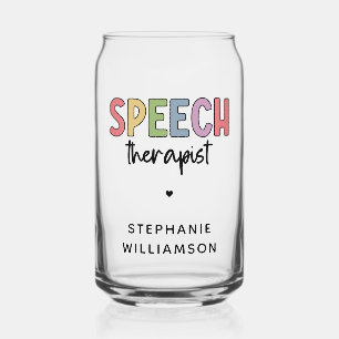 Personalised Speech Therapist SLP Can Glass