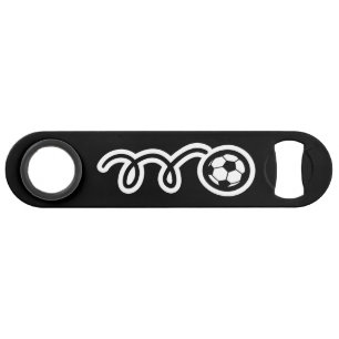 Personalised speed bottle opener for soccer fans
