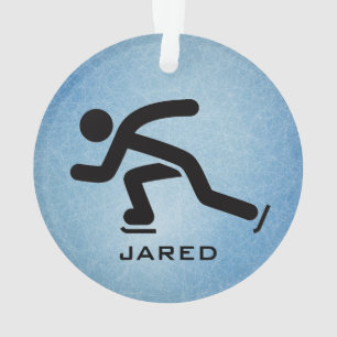 Personalised Speed Skating Acrylic Ornament