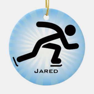 Personalised Speed Skating Ornament