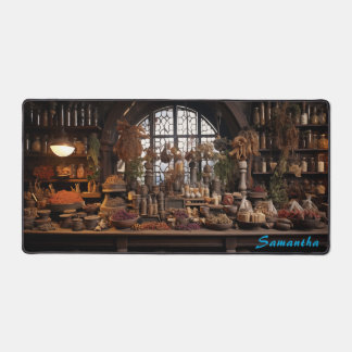 Personalised Spice Shop Counter Desk Mat