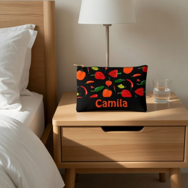 Personalised Spicy Peppers Pattern Pouch Bag (Creator Uploaded)