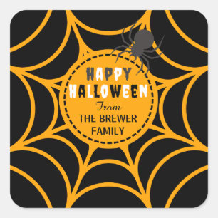 Personalised Spider Web Sticker