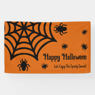 Personalised Spiderweb Halloween Banner