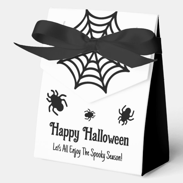 Personalised Spiderweb Halloween Favour Box (Front)