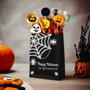 Personalised Spiderweb Halloween Medium Gift Bag