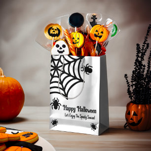 Personalised Spiderweb Halloween Medium Gift Bag