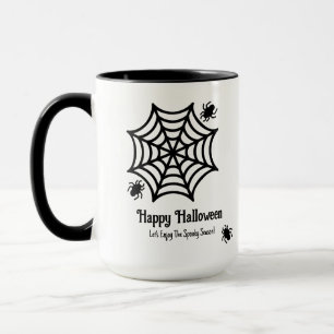 Personalised Spiderweb Halloween Mug