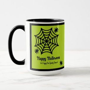 Personalised Spiderweb Halloween Mug