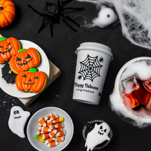 Personalised Spiderweb Halloween Paper Cups