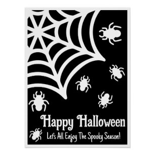 Personalised Spiderweb Halloween Poster