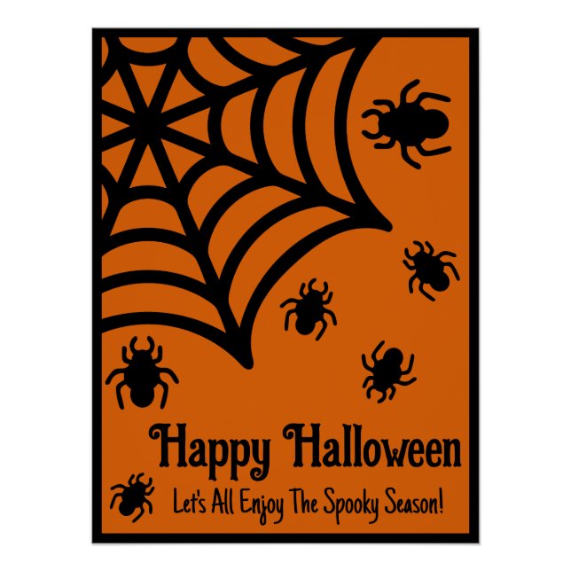 Personalised Spiderweb Halloween Poster (Front)