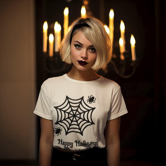 Personalised Spiderweb Halloween T-Shirt (Creator Uploaded)
