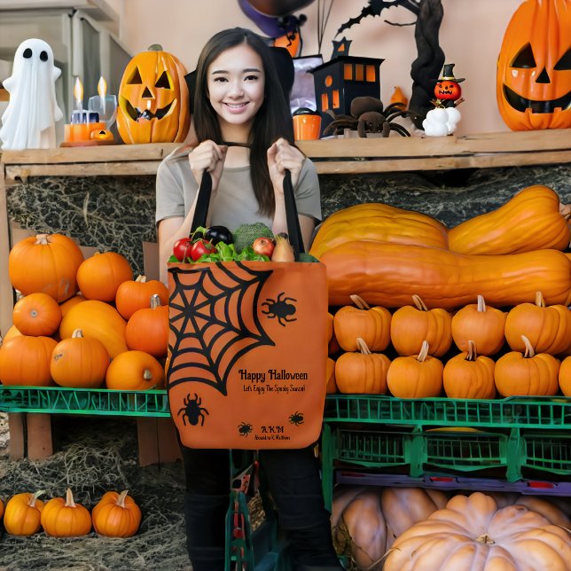 Personalised Spiderweb Halloween Tote Bag (Creator Uploaded)