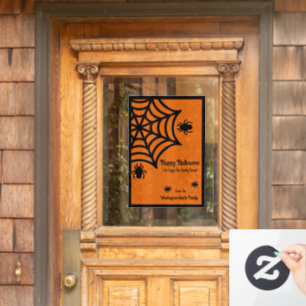 Personalised Spiderweb Halloween Window Cling