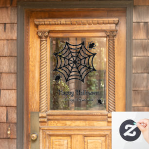 Personalised Spiderweb Halloween Window Cling