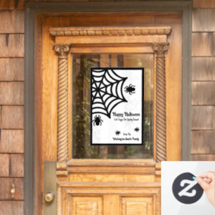 Personalised Spiderweb Halloween Window Cling
