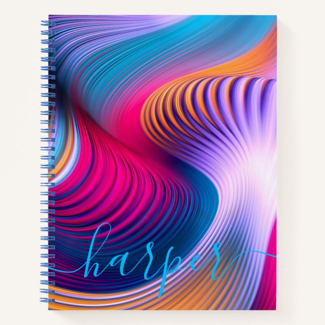 Personalised Spiral Notebook - Abstract Art (Front)