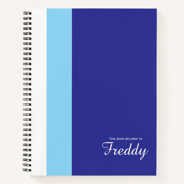 Personalised Spiral Notebook Journal for kids  (Front)