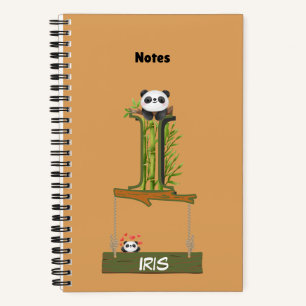 Personalised spiral notebook - Named with Letter I