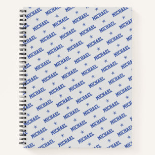 Personalised Spiral Notebook with Name & Stars