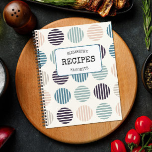 Personalised Spiral Recipe Book: Vibrant Kitchen Notebook
