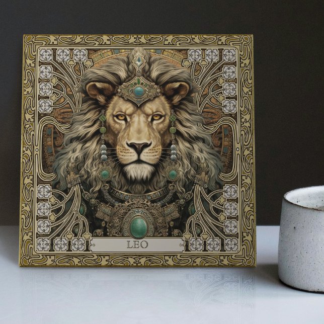 Personalised Spirit Lion Tribal Jewels Tile (Creator Uploaded)