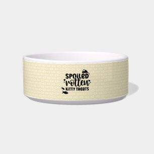 Personalised Spoiled Rotten Kitty Treats Bowl