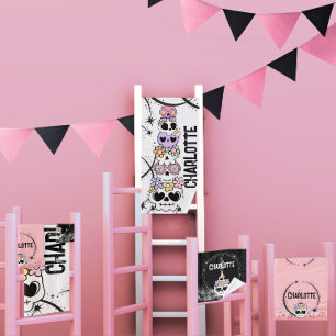 Personalised Spooky Cute Skull Halloween Towel Set