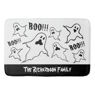 Personalised Spooky Halloween Ghosts Bath Mat
