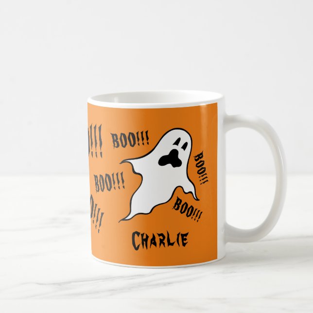 Personalised Spooky Halloween Ghosts Coffee Mug (Right)