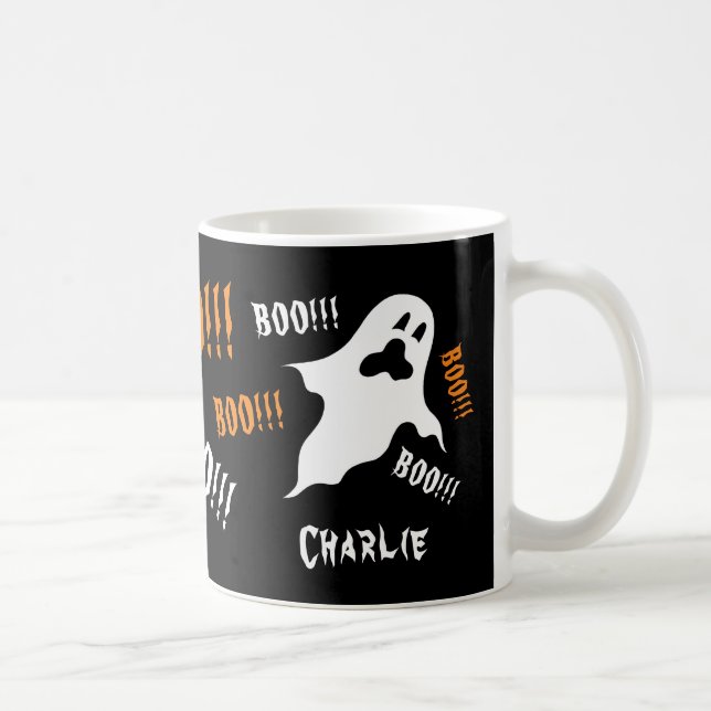 Personalised Spooky Halloween Ghosts Coffee Mug (Right)