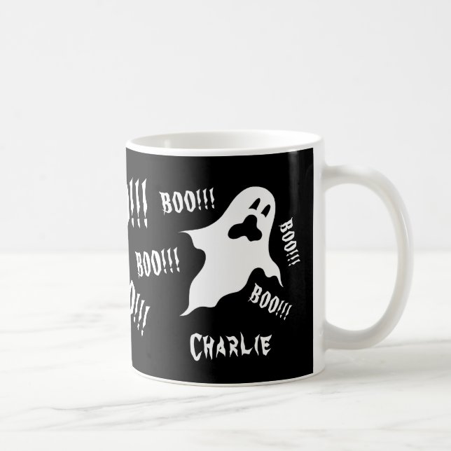 Personalised Spooky Halloween Ghosts Coffee Mug (Right)